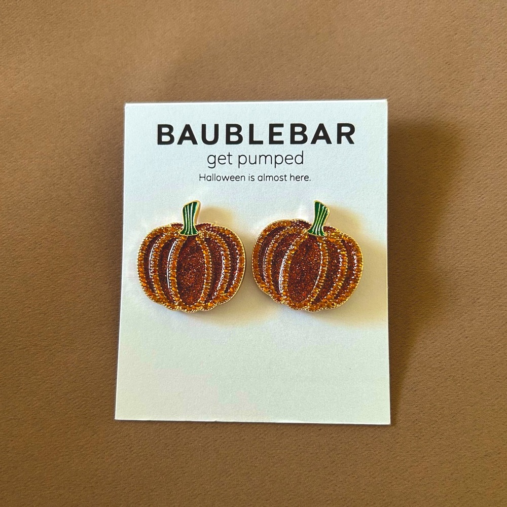 Baublebar Get Pumped for Halloween Pumpkin Statement Earrings